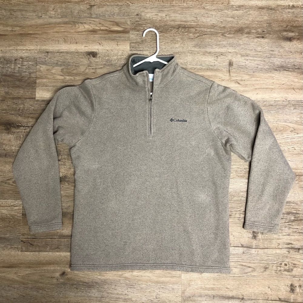 Columbia Men’s Tan Quarter Zip Size M